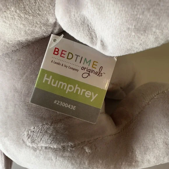 NEW Bedtime Originals Humphrey‎ Choo Choo Gray Plush Elephant-Stuffed Animal - Picture 5 of 15